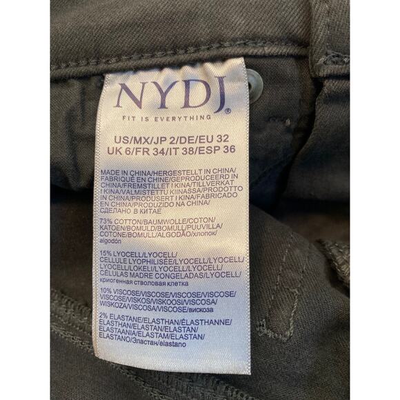 NYDJ Women's Jeans Marilyn Straight Leg Size 2 Vintage Pewter Gray NWT - Picture 6 of 6